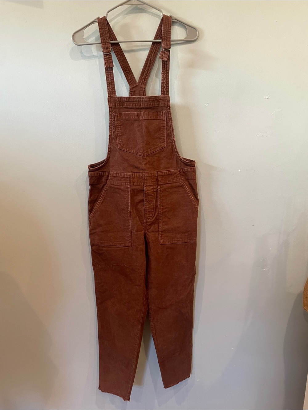 Women’s Corduroy Overalls Jumpsuit in brown by aerie xs